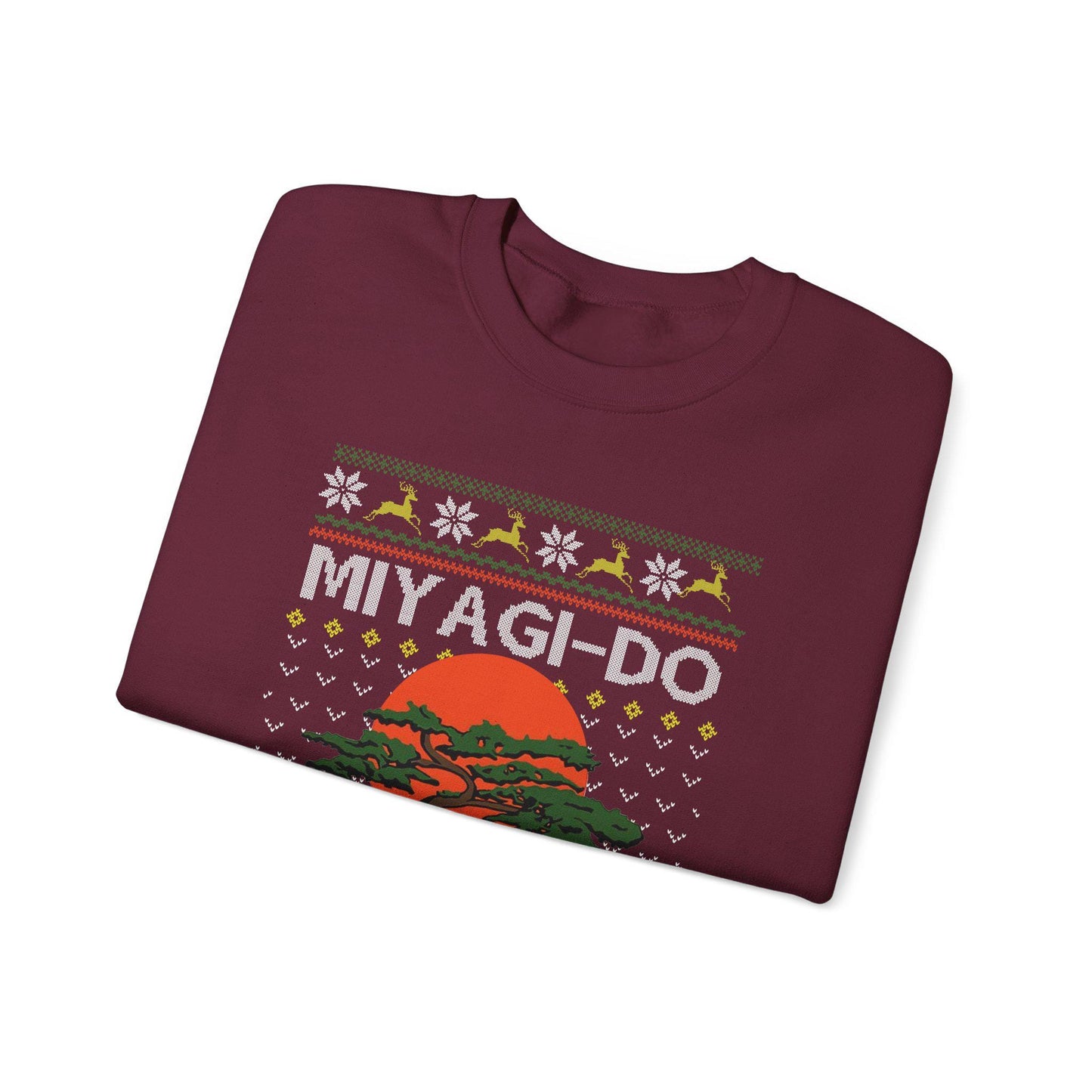Miyagi Do Karate Christmas Sweatshirt | Karate Kid Inspired Ugly Sweater | Bonsai Dojo Holiday Top