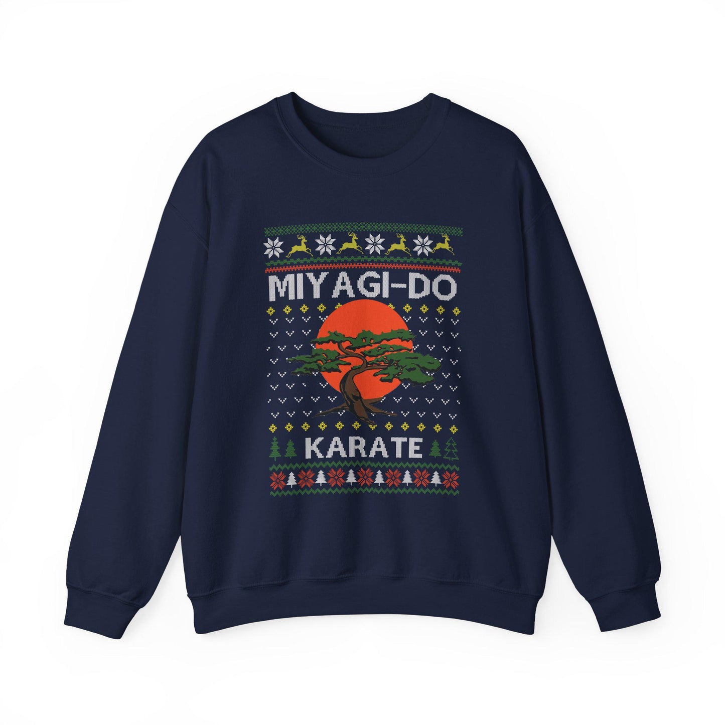 Miyagi Do Karate Christmas Sweatshirt | Karate Kid Inspired Ugly Sweater | Bonsai Dojo Holiday Top