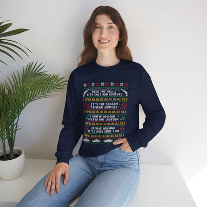 Supernatural Deck The Halls Impala Christmas Sweatshirt | Salt And Hunters Ugly Sweater | Winchester Holiday Wear