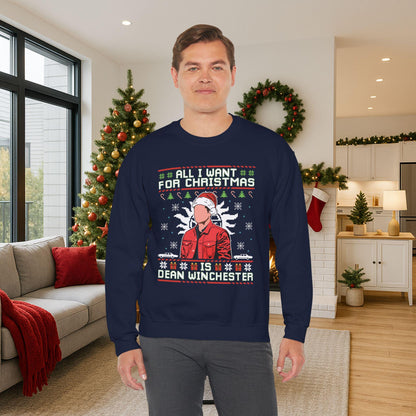 Dean Winchester Christmas Sweatshirt | Supernatural Ugly Sweater