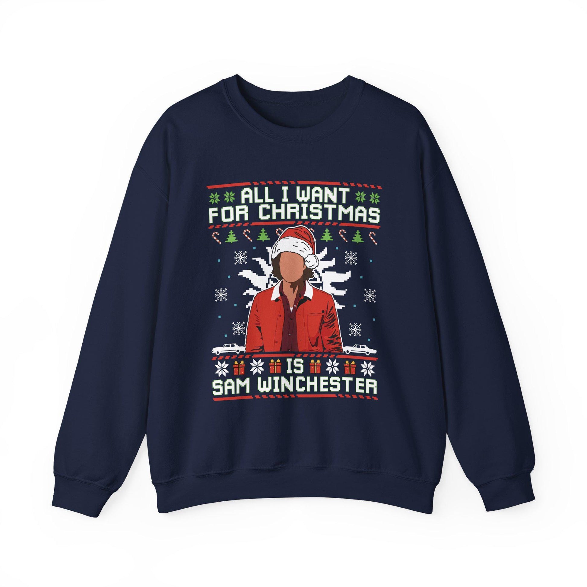 Sam Winchester Christmas Sweatshirt | Supernatural Ugly Sweater