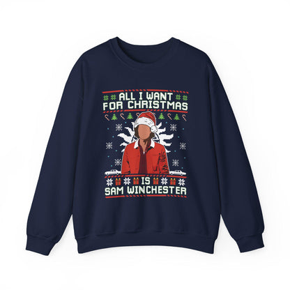Sam Winchester Christmas Sweatshirt | Supernatural Ugly Sweater