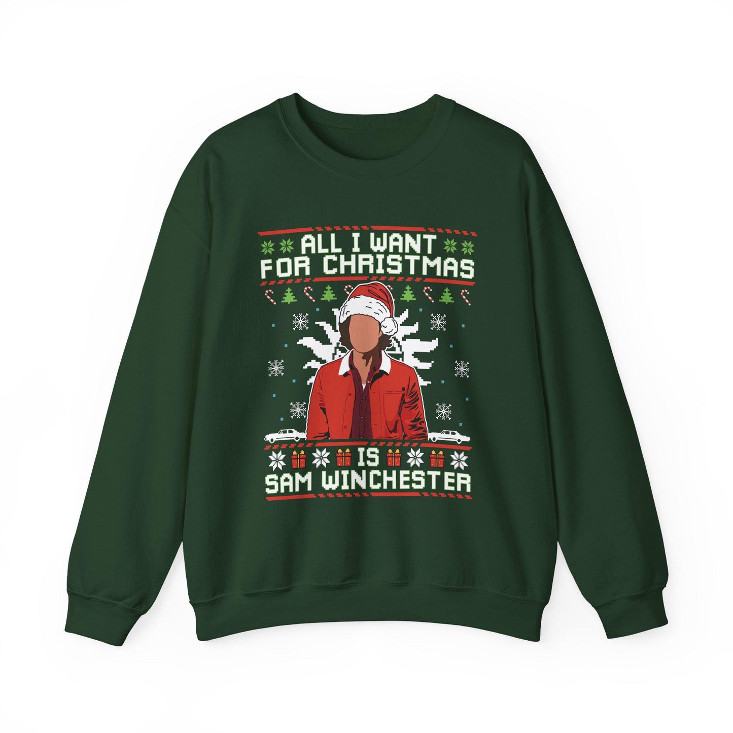 Sam Winchester Christmas Sweatshirt | Supernatural Ugly Sweater