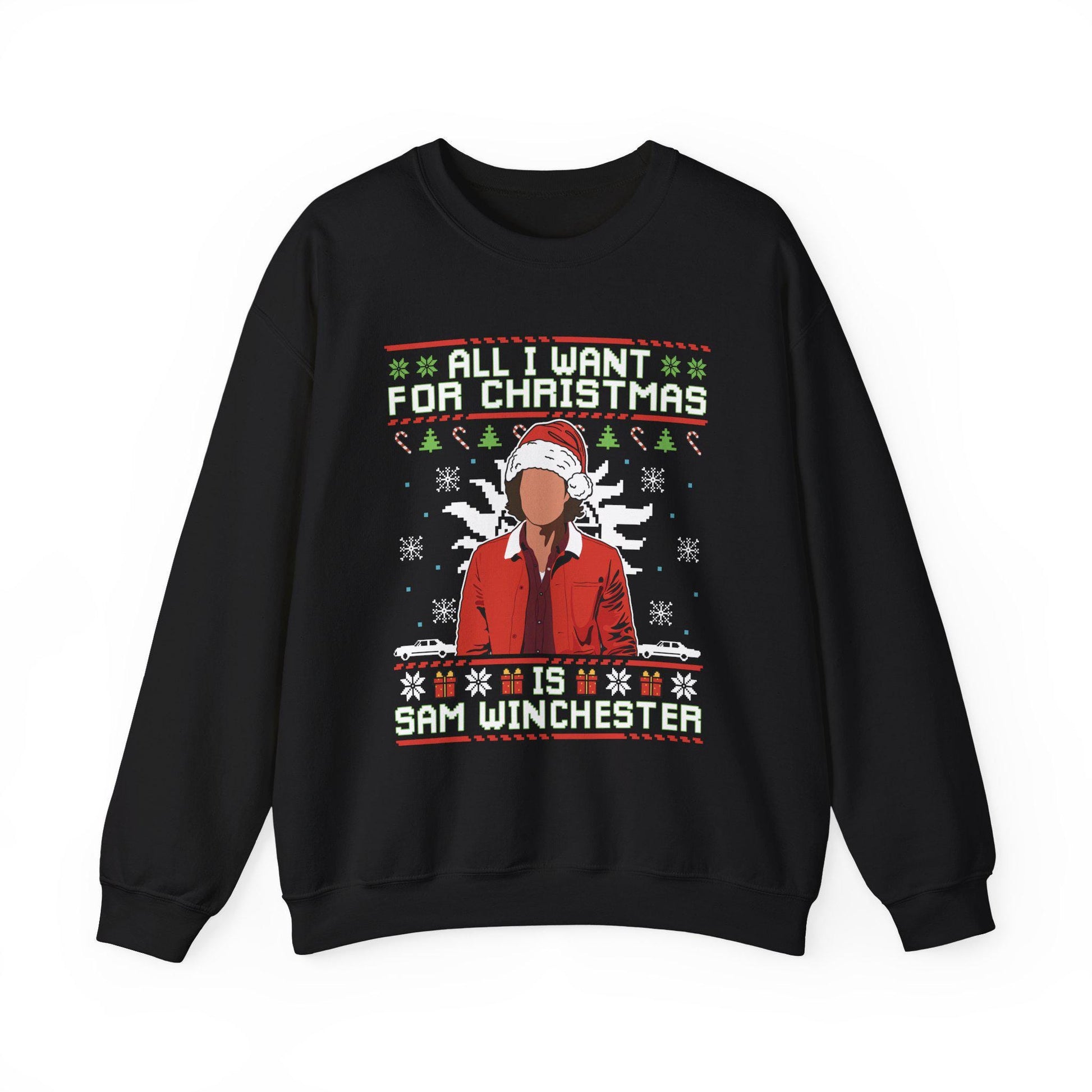 Sam Winchester Christmas Sweatshirt | Supernatural Ugly Sweater