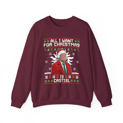 Castiel Christmas Sweatshirt | Supernatural Angel Ugly Sweater