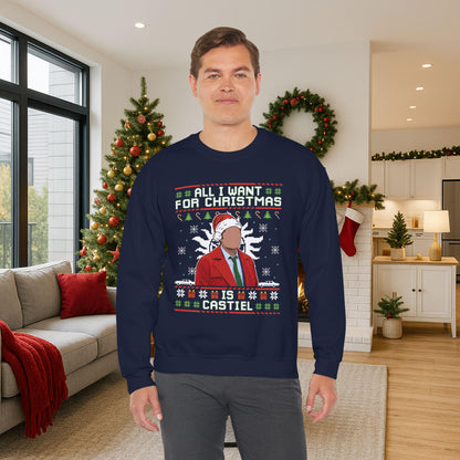 Castiel Christmas Sweatshirt | Supernatural Angel Ugly Sweater
