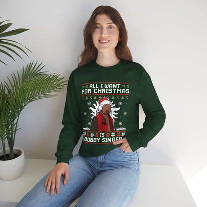 Bobby Singer Christmas Sweatshirt | Supernatural Hunter Holiday Sweater