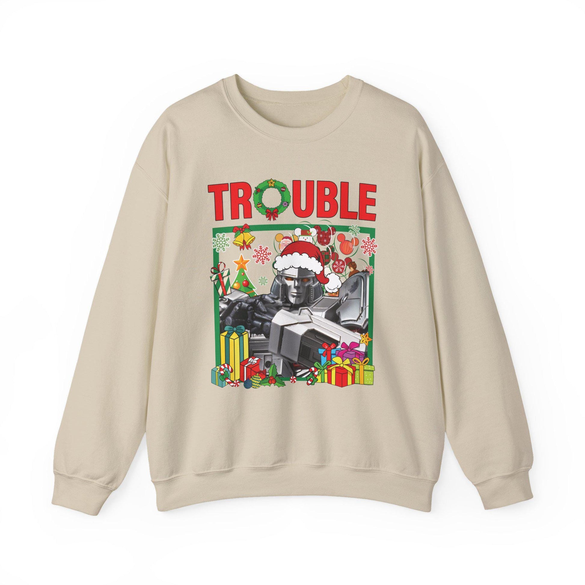 Trouble Megatron Inspired Christmas Sweatshirt | Transformers Villain Holiday Top