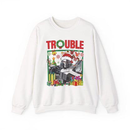 Trouble Megatron Inspired Christmas Sweatshirt | Transformers Villain Holiday Top