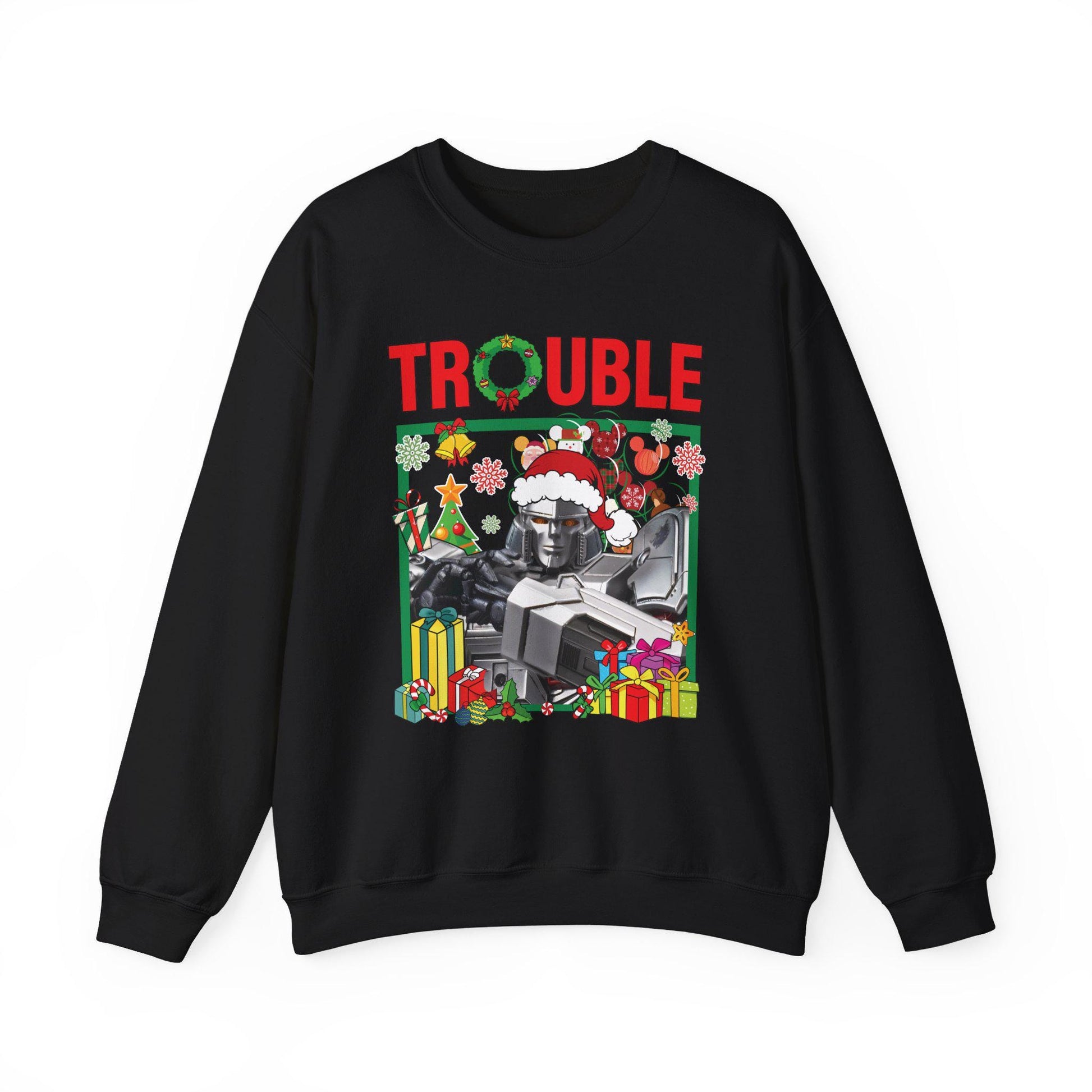 Trouble Megatron Inspired Christmas Sweatshirt | Transformers Villain Holiday Top