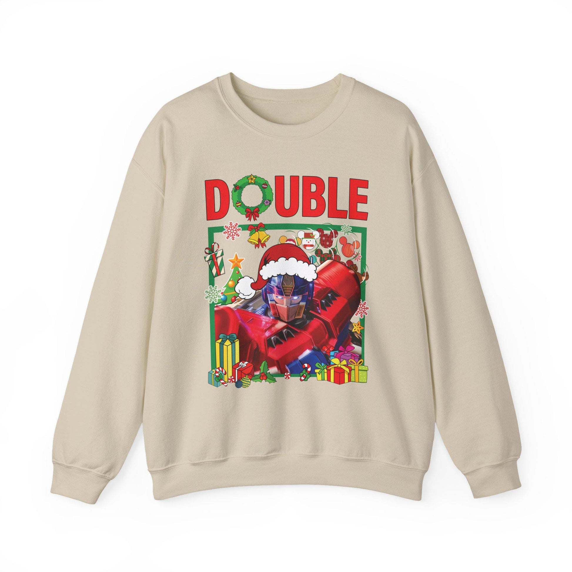 Double Optimus Prime Inspired Christmas Sweatshirt | Transformers Hero Holiday Sweater