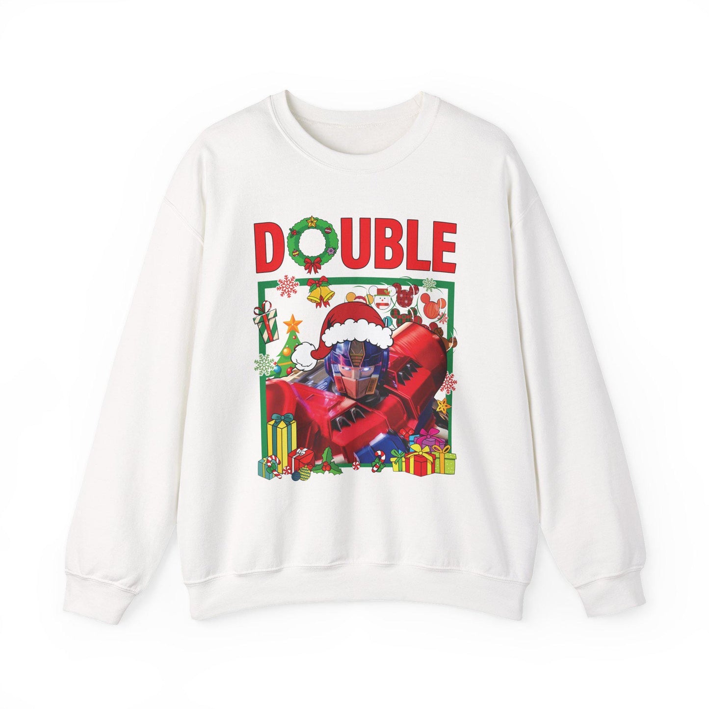 Double Optimus Prime Inspired Christmas Sweatshirt | Transformers Hero Holiday Sweater