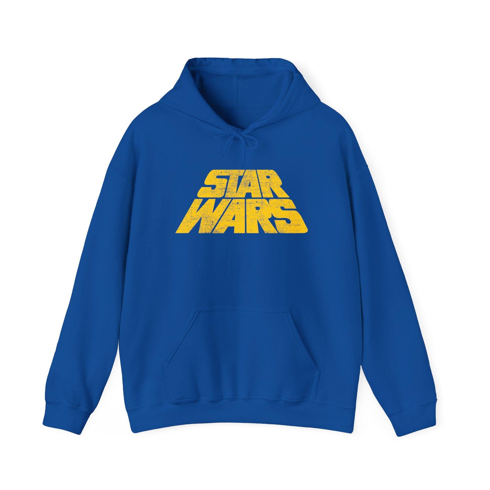 Vintage Distressed Star Wars Logo Fleece Pullover Hoodie