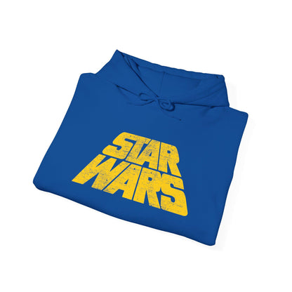 Vintage Distressed Star Wars Logo Fleece Pullover Hoodie