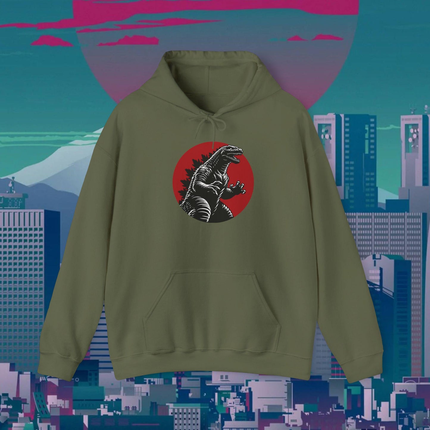 Kaiju Godzilla Hoodie | Japanese Monster Graphic Unisex Hoodie