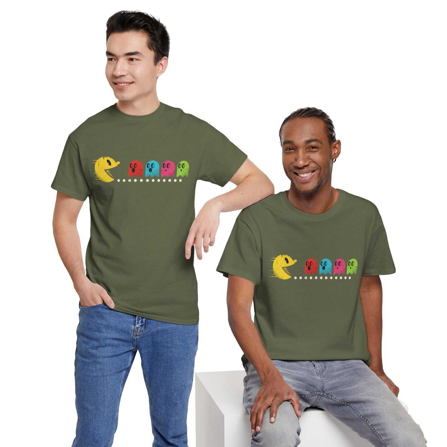 Retro Pac-Man Ghost T-Shirt | Classic Arcade Gamer Tee