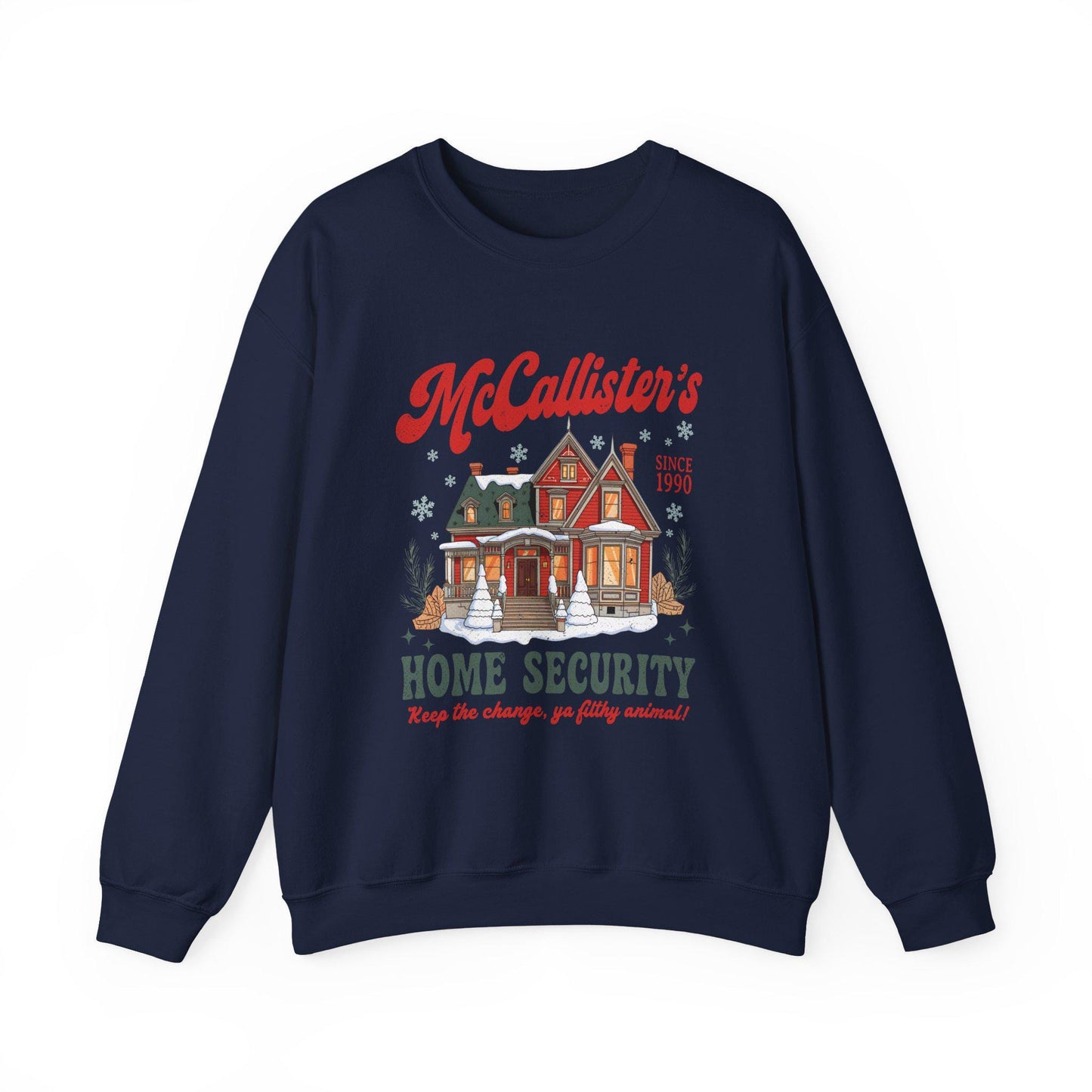 McCallisters Home Security Sweatshirt | Home Alone Inspired Christmas Sweater | Funny 90s Holiday Movie Shirt