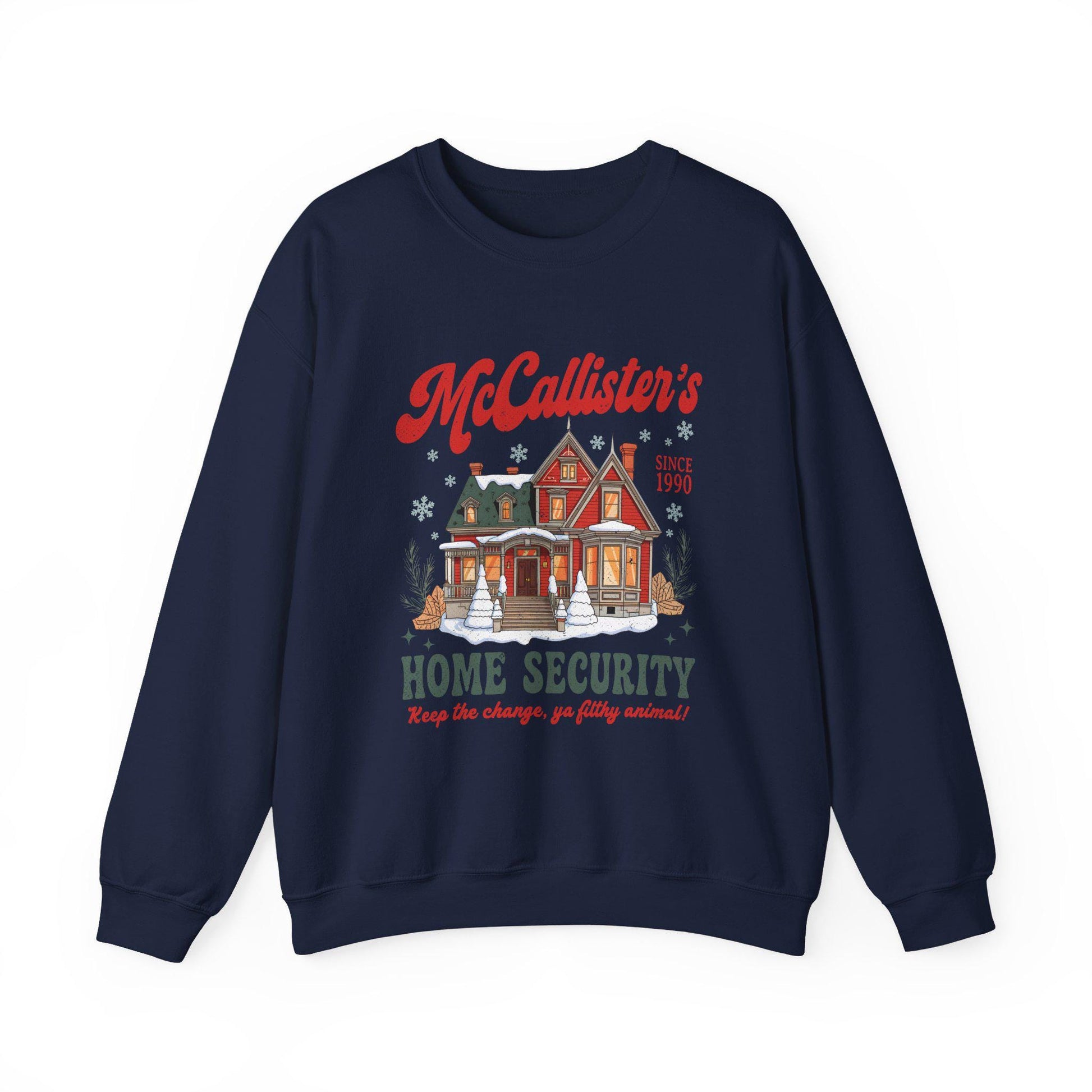 McCallisters Home Security Sweatshirt | Home Alone Inspired Christmas Sweater | Funny 90s Holiday Movie Shirt