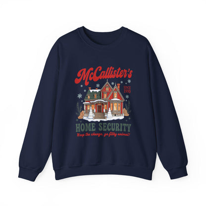 McCallisters Home Security Sweatshirt | Home Alone Inspired Christmas Sweater | Funny 90s Holiday Movie Shirt