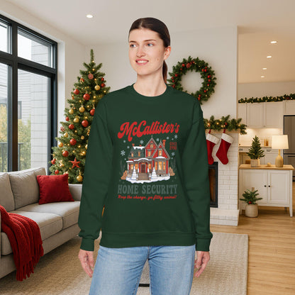 McCallisters Home Security Sweatshirt | Home Alone Inspired Christmas Sweater | Funny 90s Holiday Movie Shirt