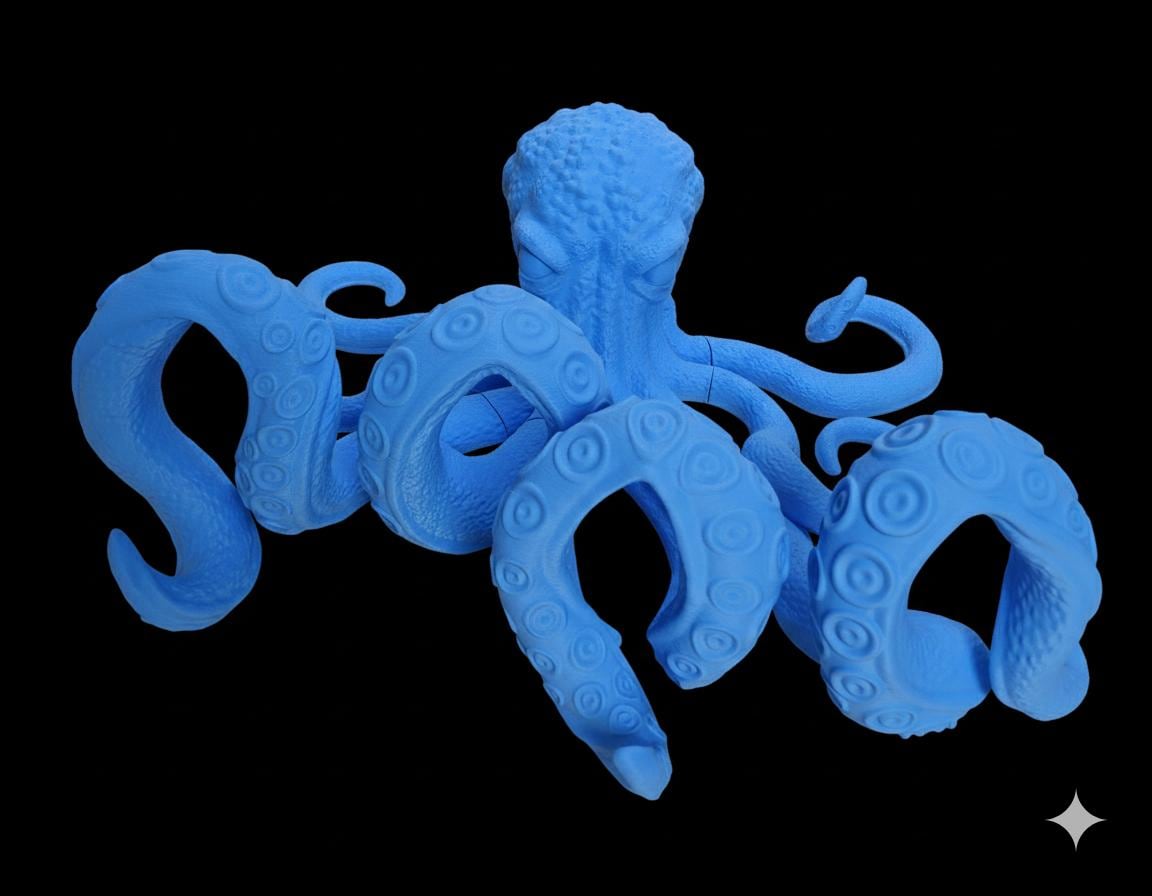 Octopus Headphone & Controller Holder: 3D Printed Gamer Decor