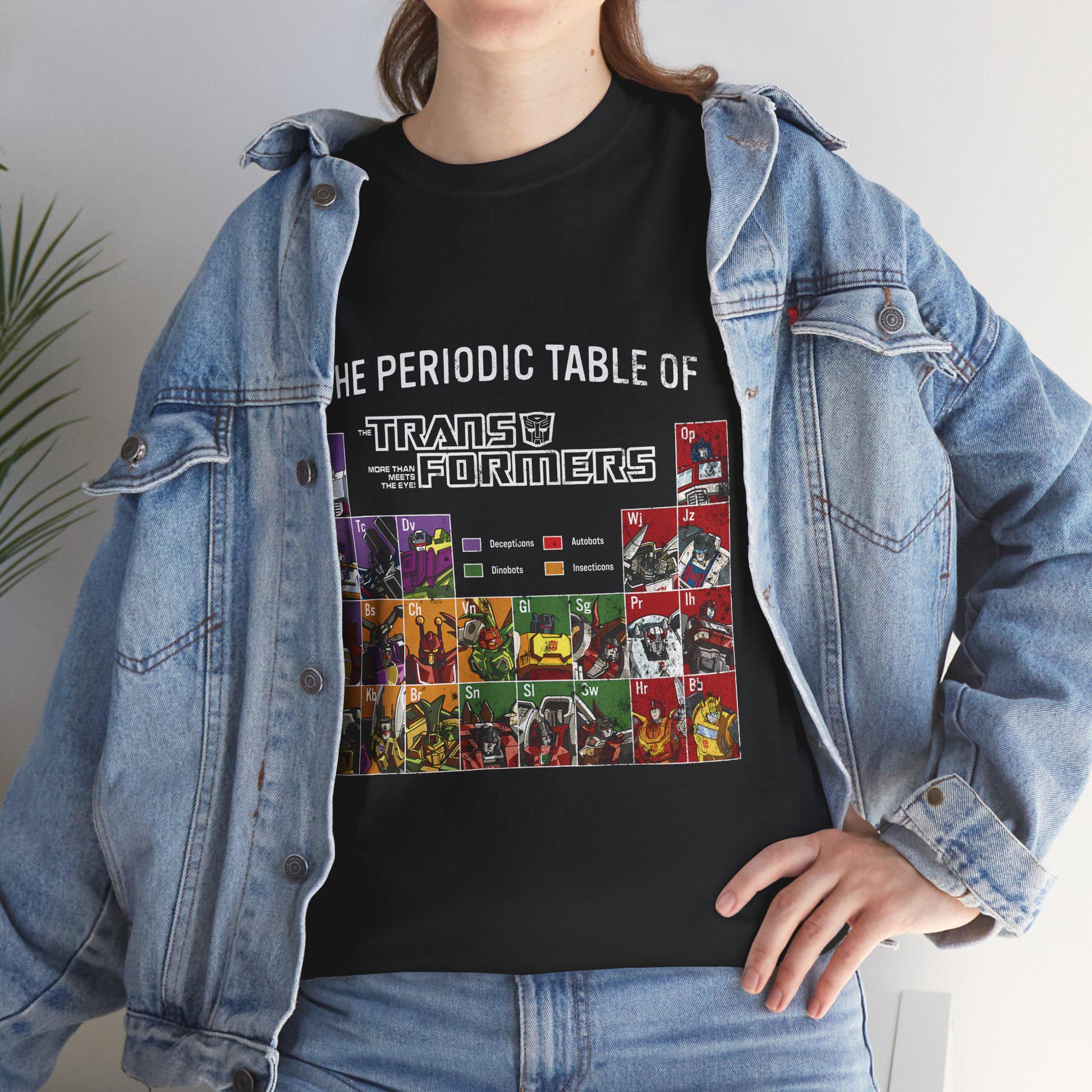 Transformers Periodic Table Shirt | Autobot Decepticon Chart Tee | Retro 80s Robot Science Parody T-Shirt