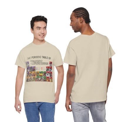 Transformers Periodic Table Shirt Light Edition | Autobot Decepticon Chart Tee | Retro 80s Robot Science Parody T-Shirt