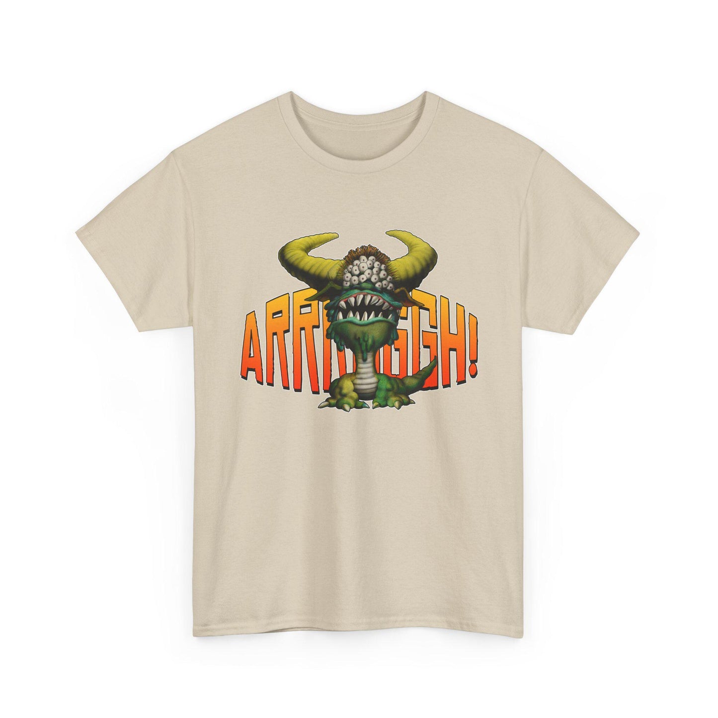 Cave Beast of Arrrgh T-Shirt | Retro Fantasy Monster Tee | Distressed Vintage Graphic Shirt