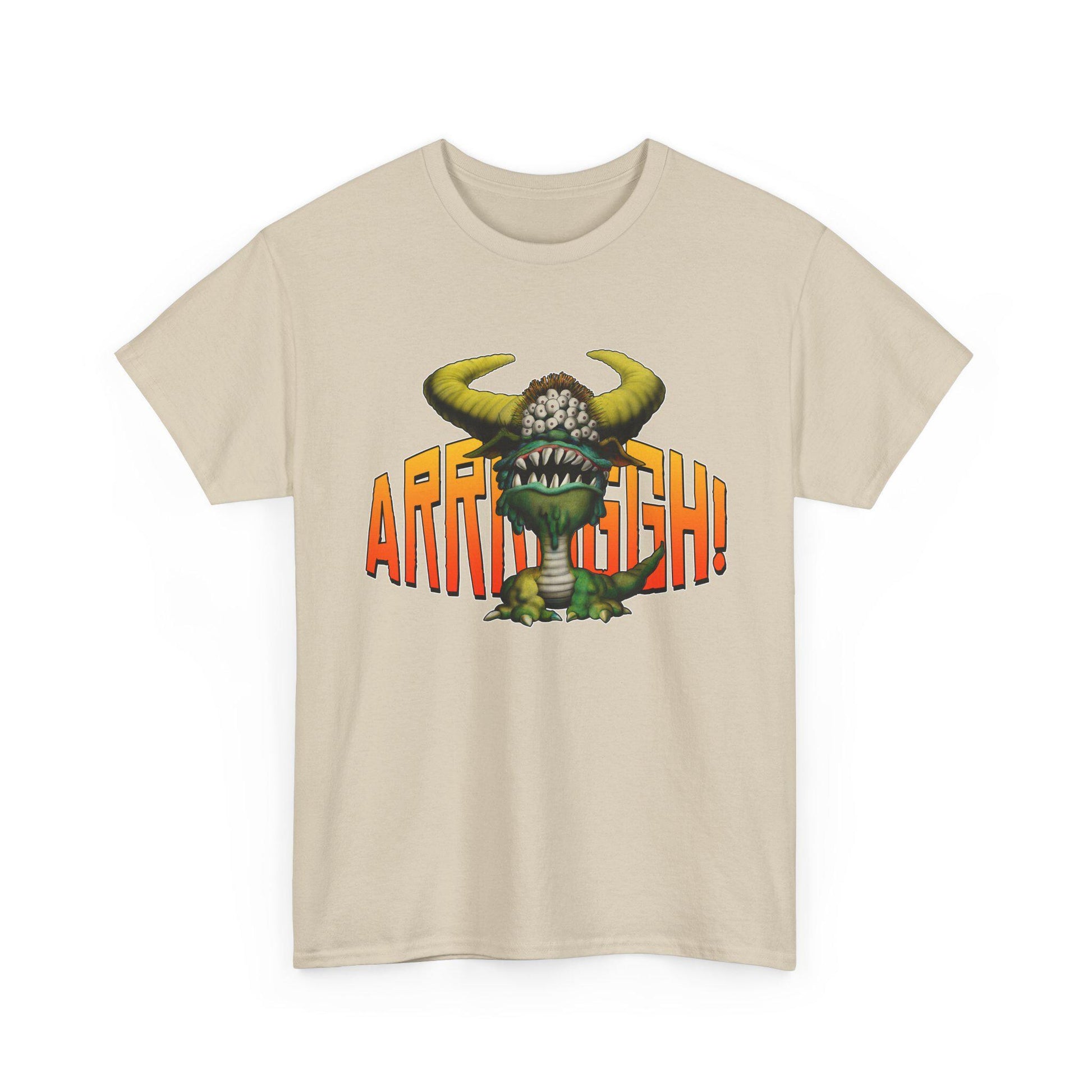 Cave Beast of Arrrgh T-Shirt | Retro Fantasy Monster Tee | Distressed Vintage Graphic Shirt