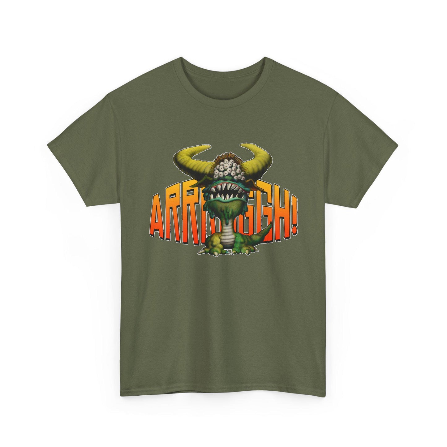 Cave Beast of Arrrgh T-Shirt | Retro Fantasy Monster Tee | Distressed Vintage Graphic Shirt
