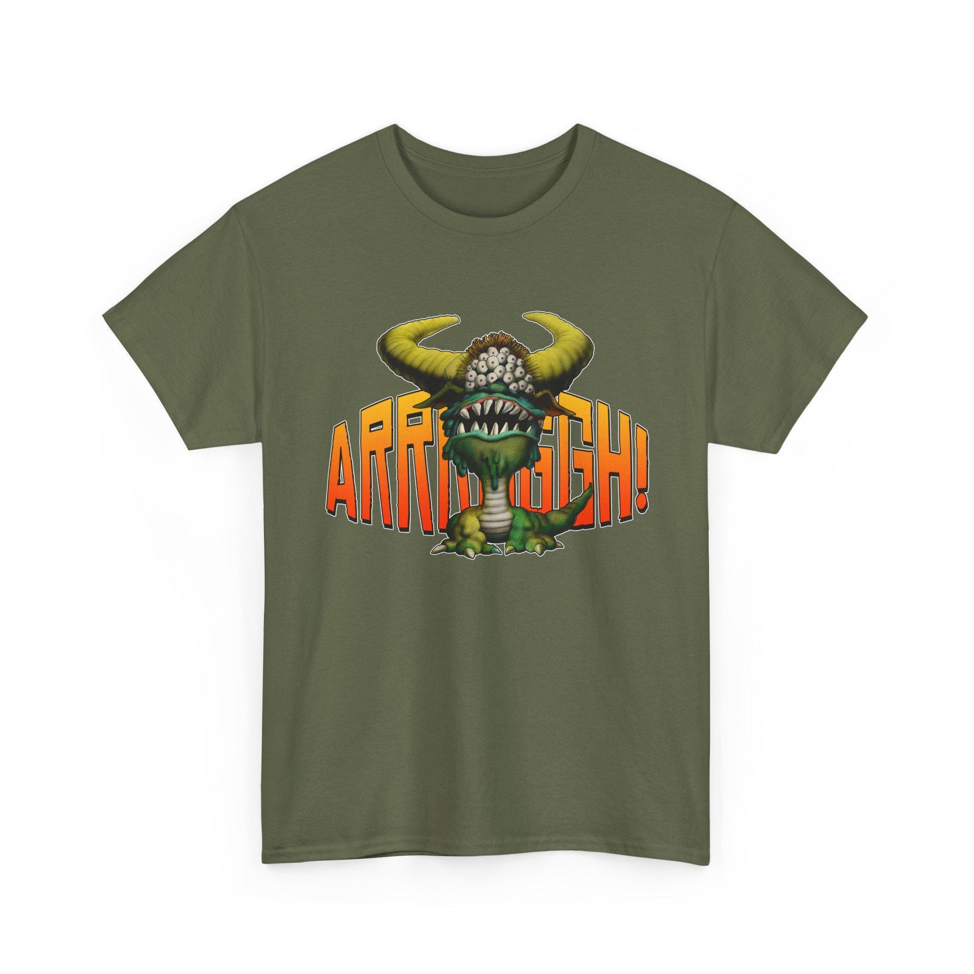 Cave Beast of Arrrgh T-Shirt | Retro Fantasy Monster Tee | Distressed Vintage Graphic Shirt
