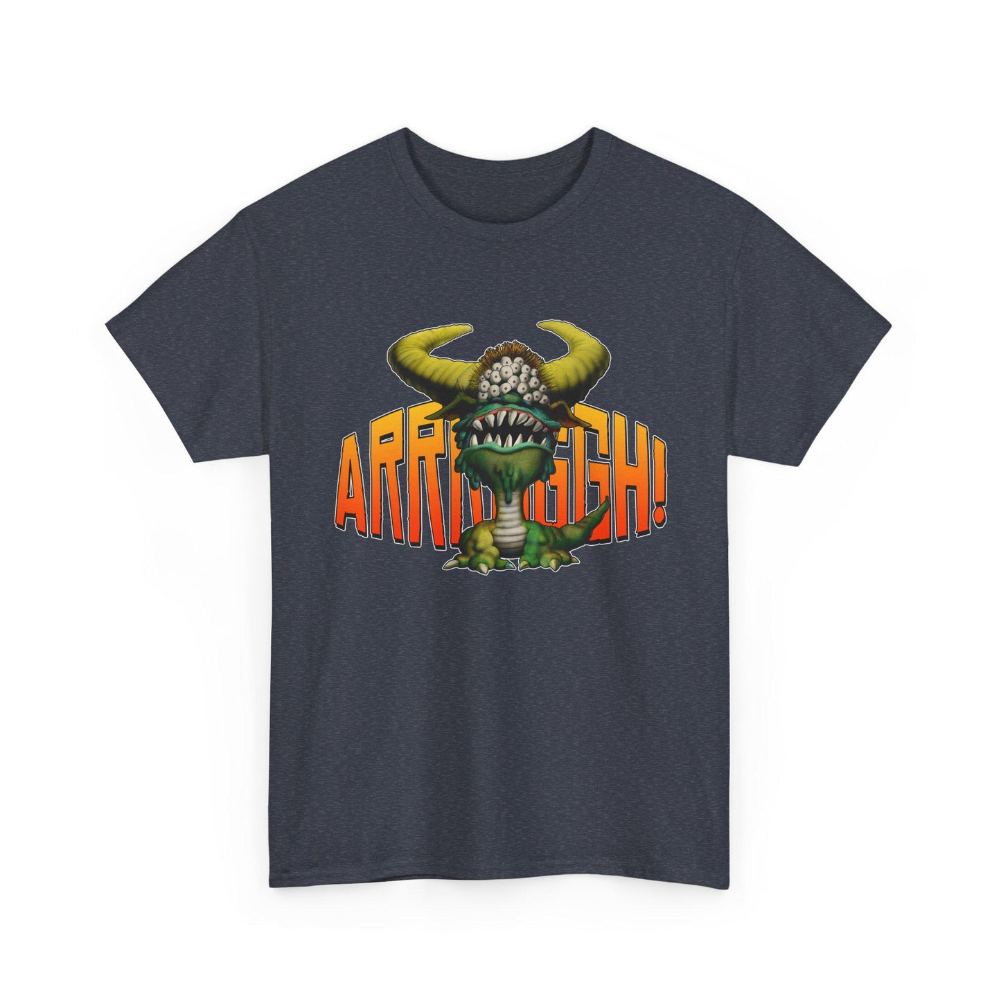 Cave Beast of Arrrgh T-Shirt | Retro Fantasy Monster Tee | Distressed Vintage Graphic Shirt