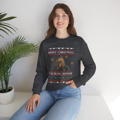 Chewbacca Christmas Sweatshirt | Wookiee Ugly Christmas Sweater | Star Wars Parody Holiday