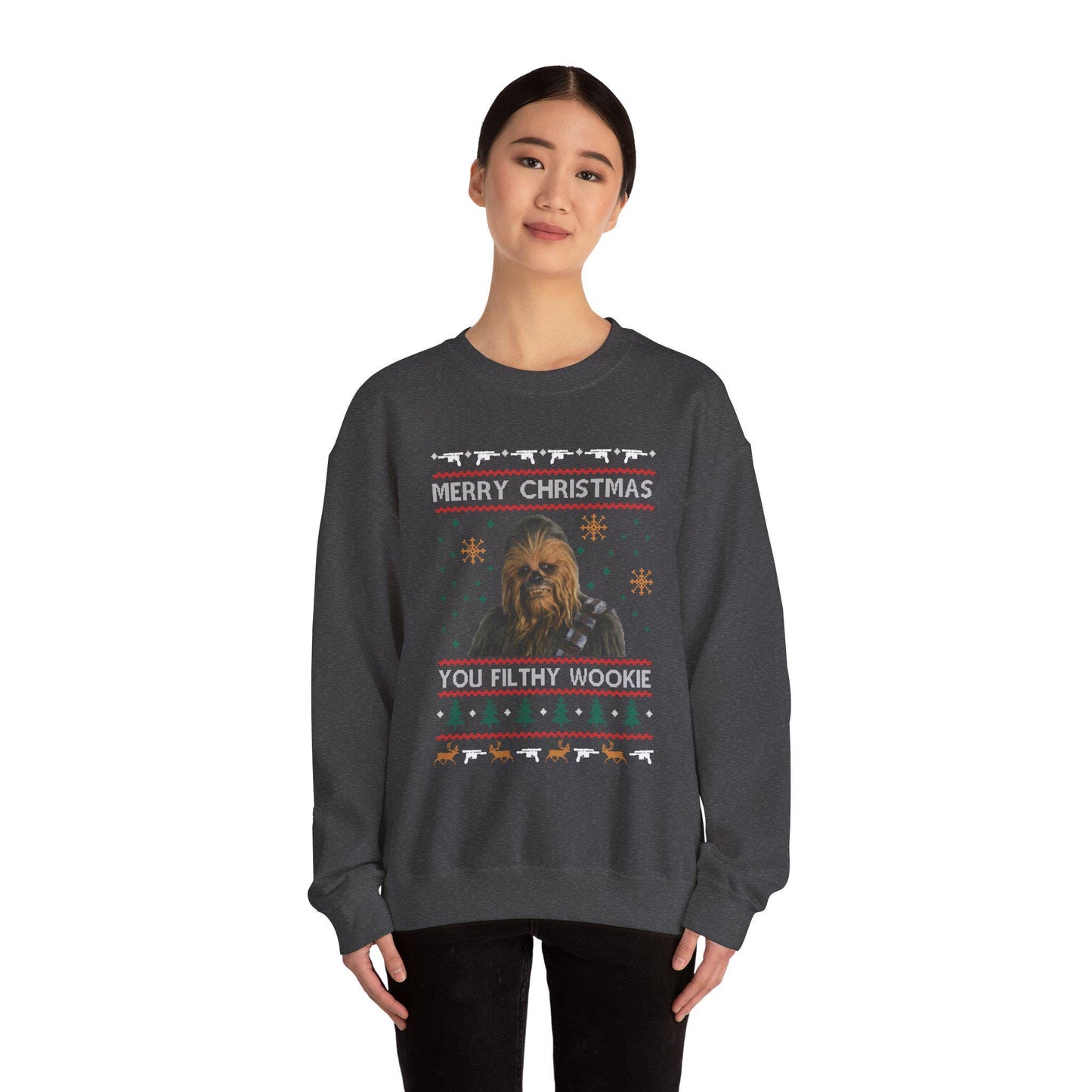 Chewbacca Christmas Sweatshirt | Wookiee Ugly Christmas Sweater | Star Wars Parody Holiday