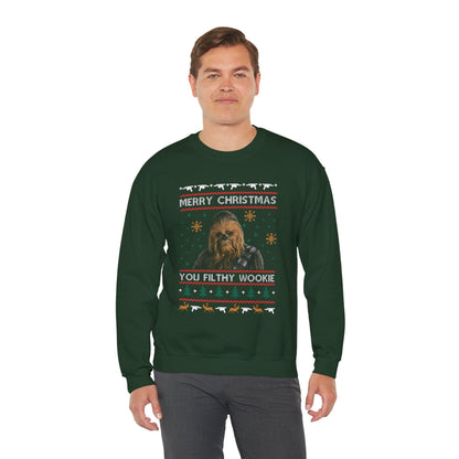 Chewbacca Christmas Sweatshirt | Wookiee Ugly Christmas Sweater | Star Wars Parody Holiday