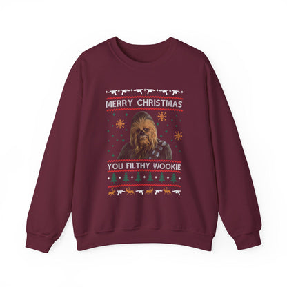 Chewbacca Christmas Sweatshirt | Wookiee Ugly Christmas Sweater | Star Wars Parody Holiday