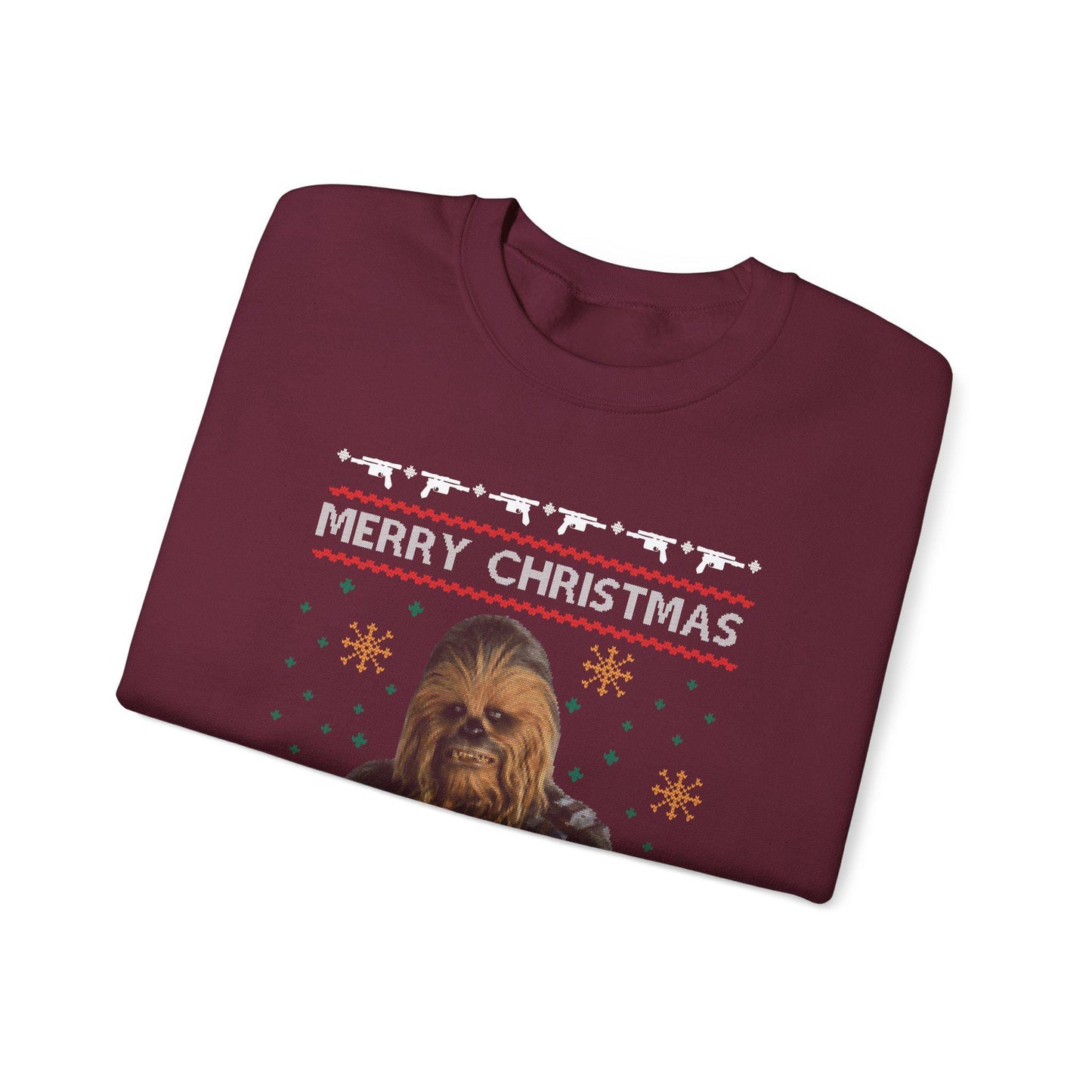 Chewbacca Christmas Sweatshirt | Wookiee Ugly Christmas Sweater | Star Wars Parody Holiday