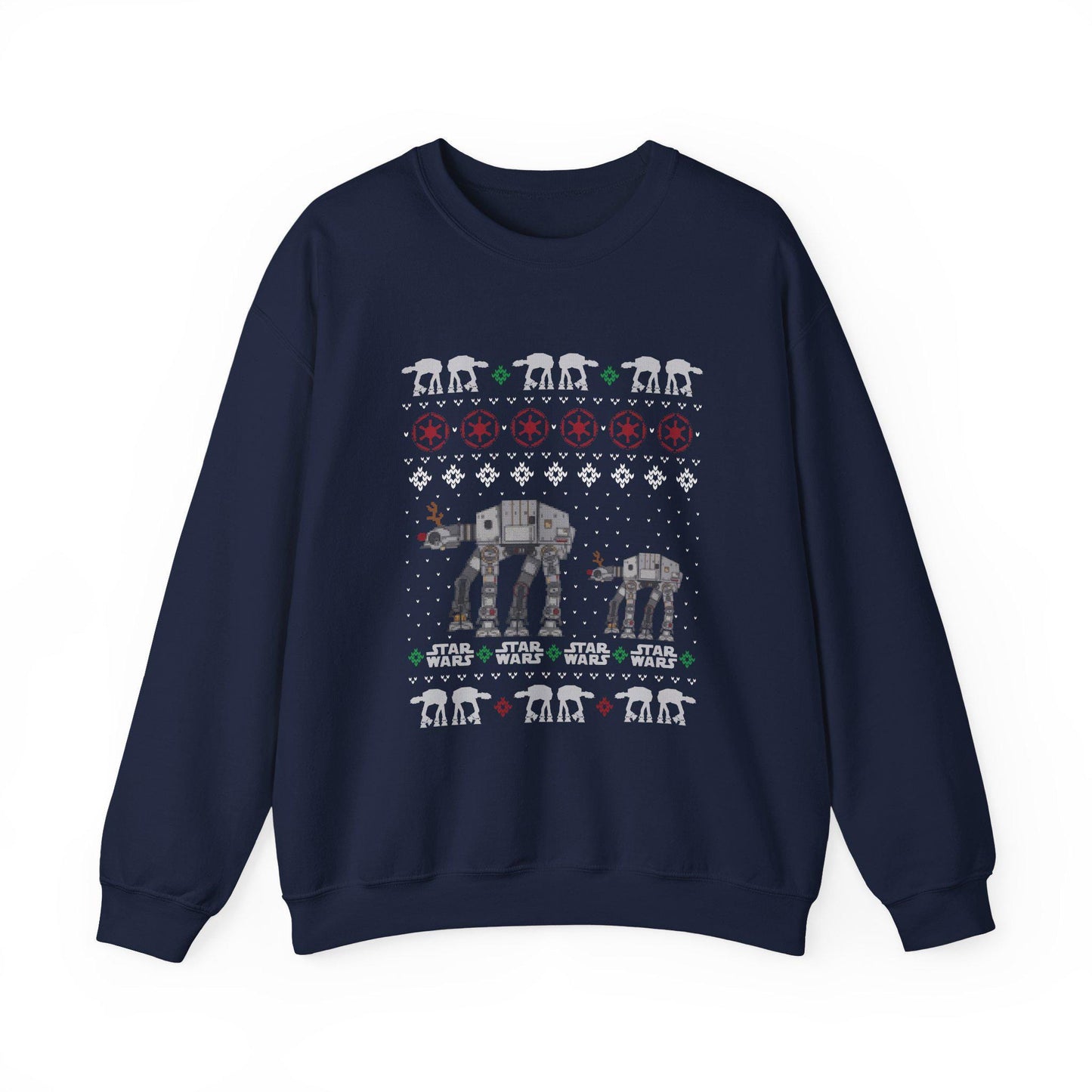 Imperial Walker Christmas Sweatshirt | Ugly Sci Fi Holiday Sweater | Retro Fan Art Christmas Shirt