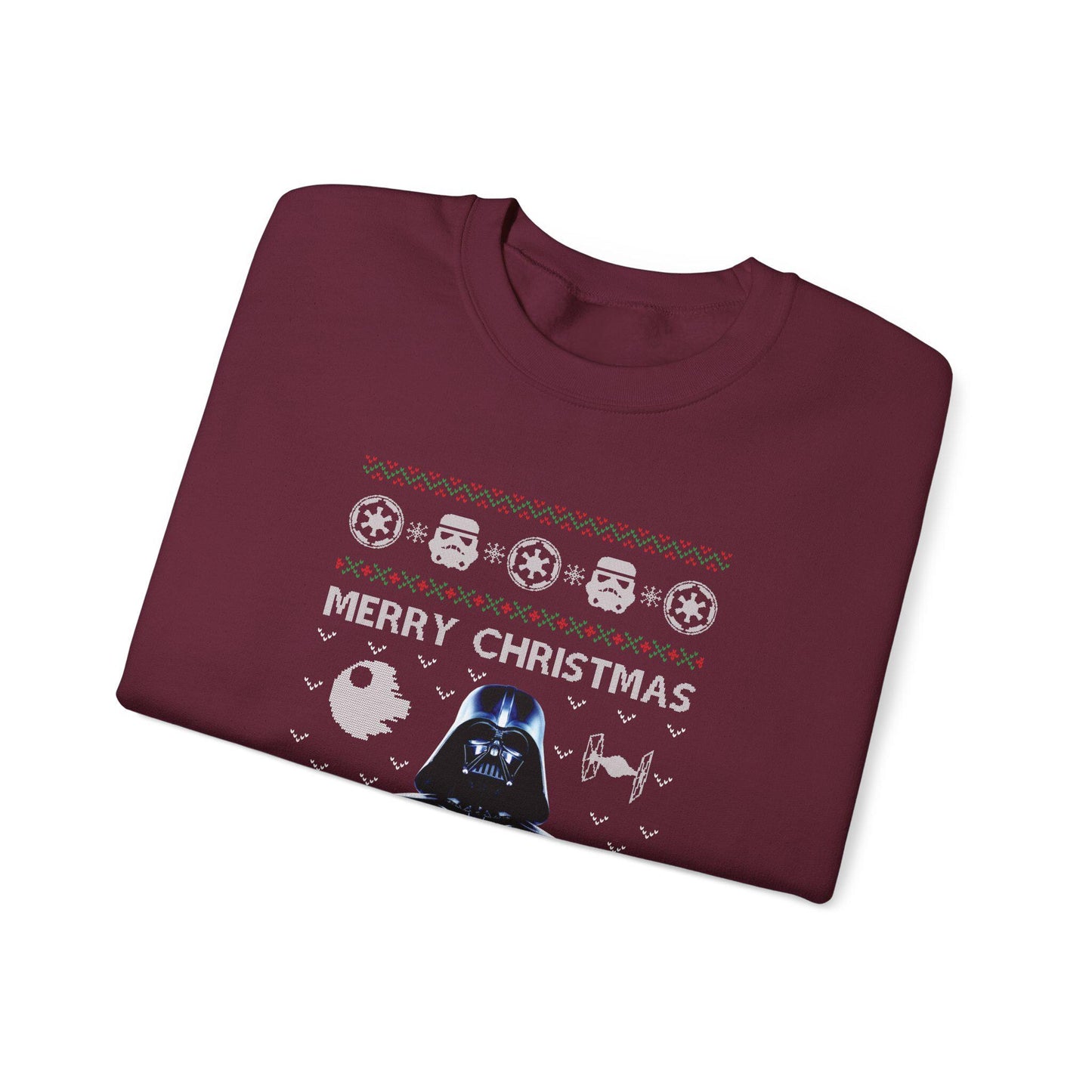 Darth Vader You Filthy Jedi Rebel Ugly Christmas Sweatshirt | Star Wars Parody Holiday Sweater | Retro Galactic Fleece Crewneck