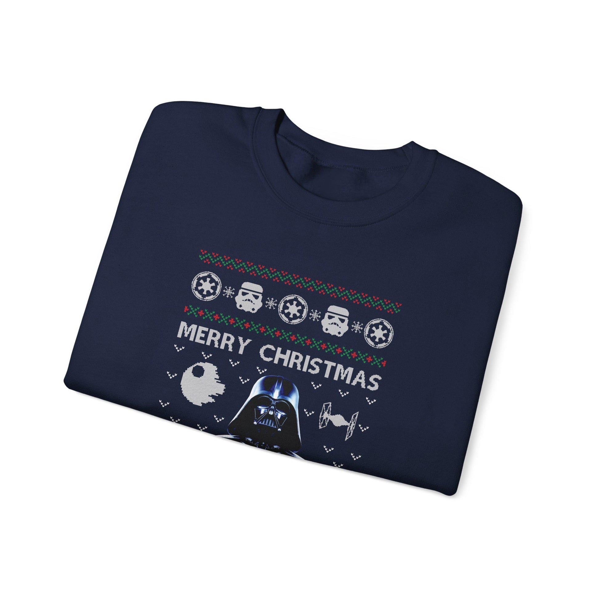 Darth Vader You Filthy Jedi Rebel Ugly Christmas Sweatshirt | Star Wars Parody Holiday Sweater | Retro Galactic Fleece Crewneck