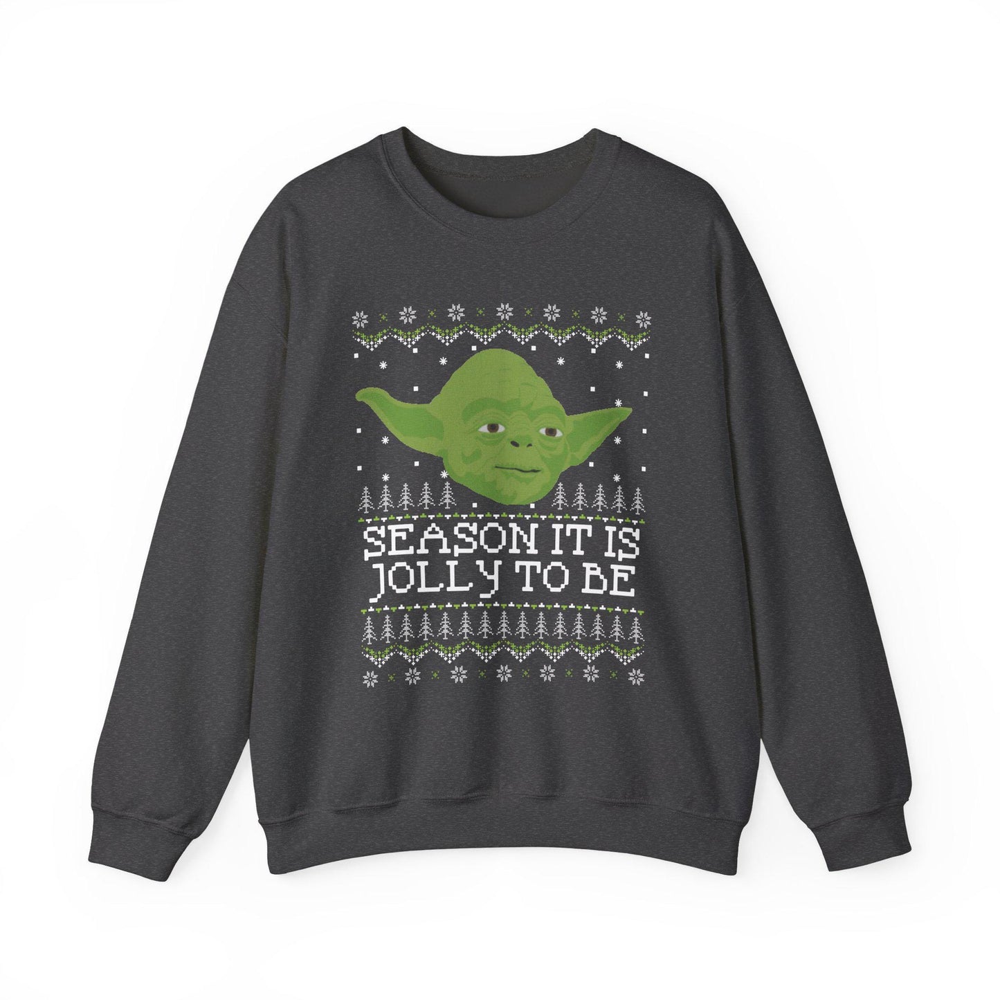 Yoda Christmas Sweatshirt | Season It Is Jolly To Be | Star Wars Ugly Christmas Sweater