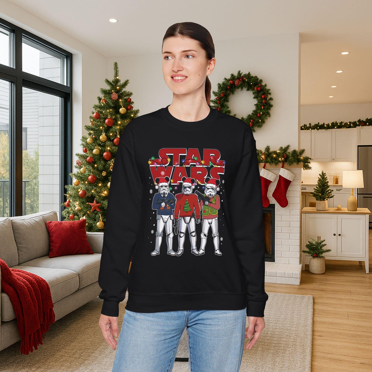 Stormtrooper Ugly Christmas Sweatshirt | Star Wars Holiday Sweater | Funny Stormtroopers Xmas Shirt