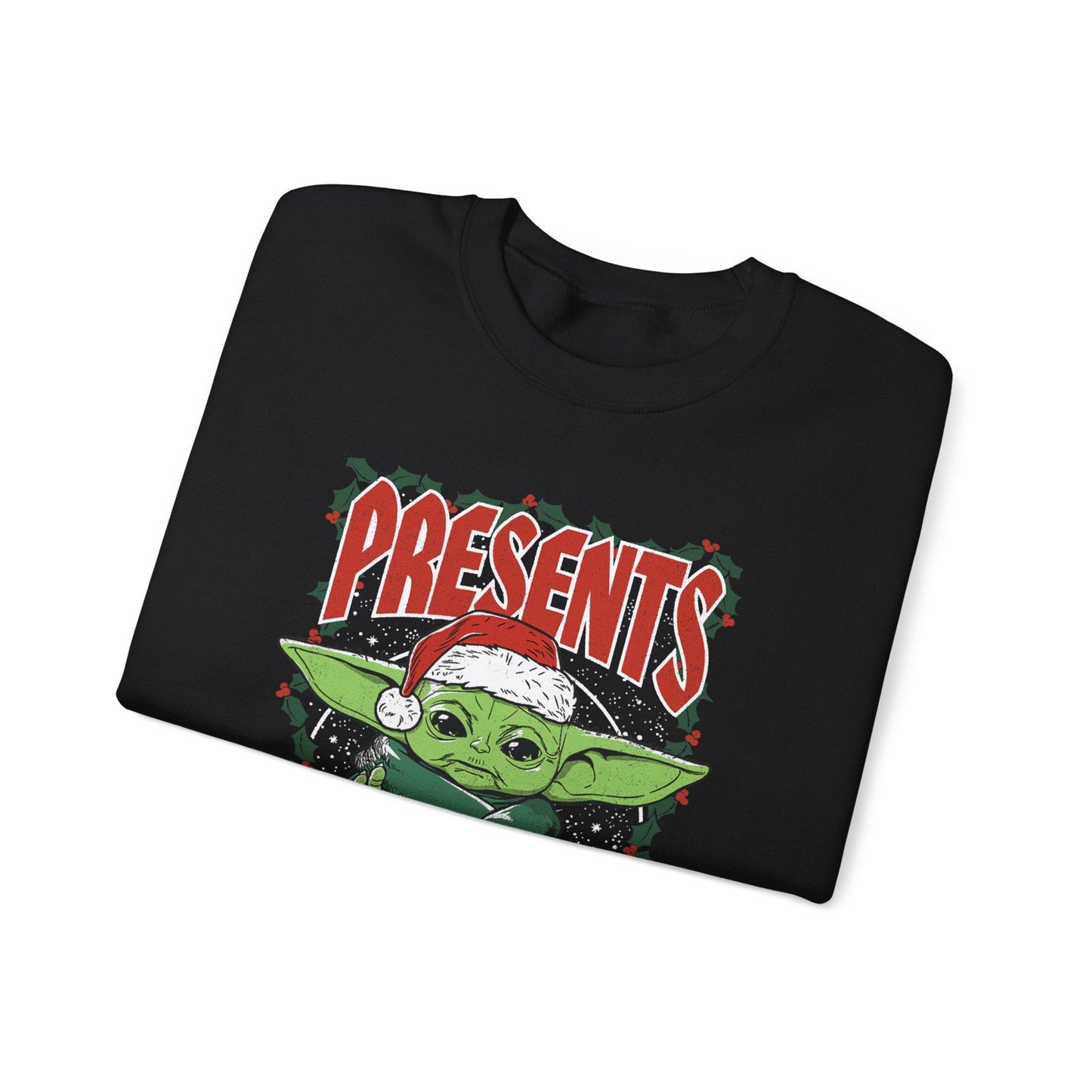 Baby Yoda Presents Are The Way Sweatshirt | Star Wars Ugly Christmas Sweater | Grogu Holiday Gift Top