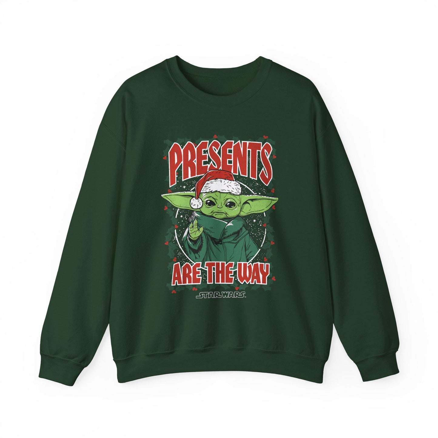 Baby Yoda Presents Are The Way Sweatshirt | Star Wars Ugly Christmas Sweater | Grogu Holiday Gift Top