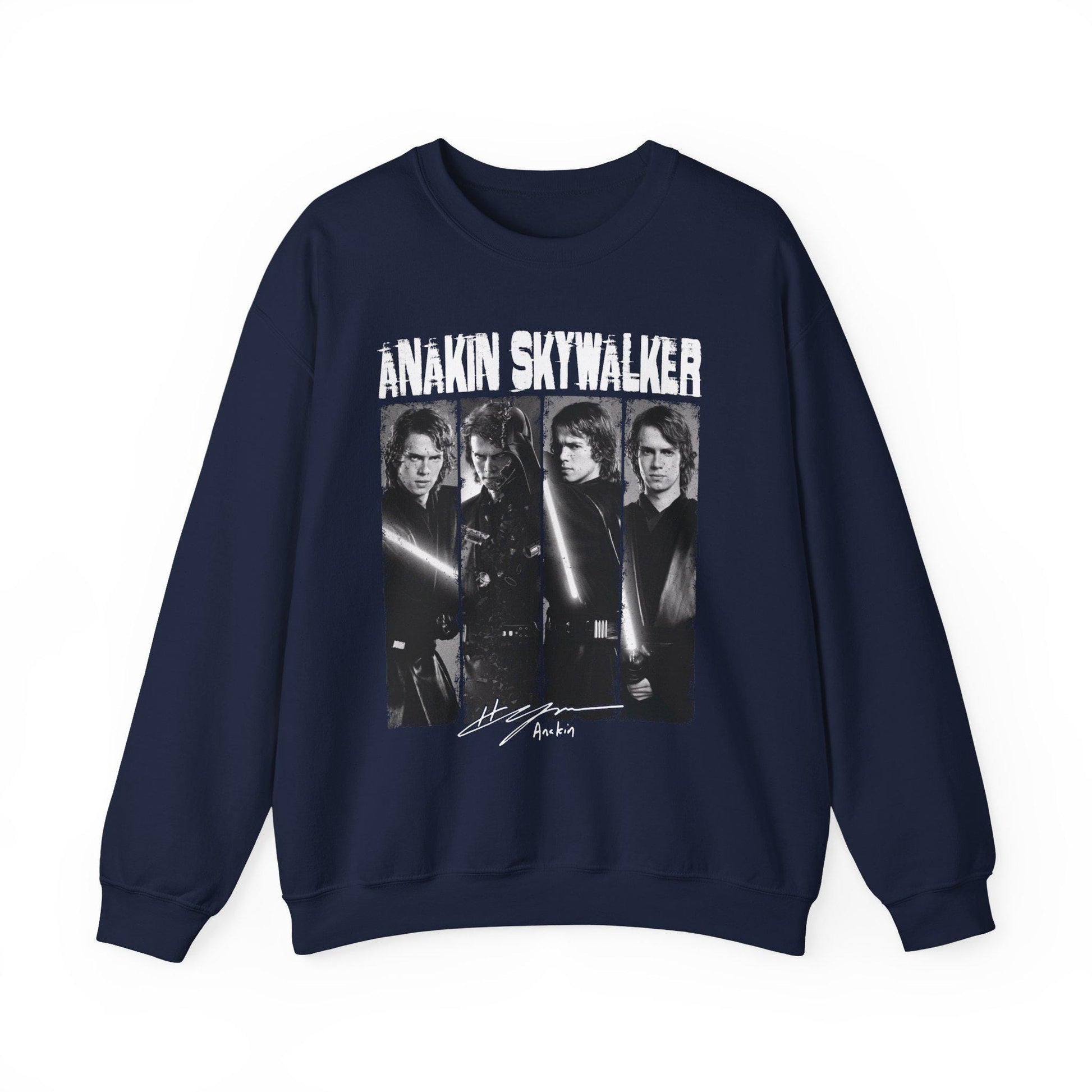 Anakin Skywalker Vintage Sweatshirt | Retro Star Wars Prequel Crewneck | Dark Side Jedi Fan Unisex Pullover