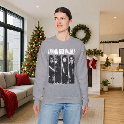 Anakin Skywalker Vintage Sweatshirt | Retro Star Wars Prequel Crewneck | Dark Side Jedi Fan Unisex Pullover