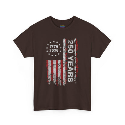 250th Anniversary Shirt | 1776 2026 Patriotic T Shirt | Vintage USA Flag Tee | America 250 Years Gift