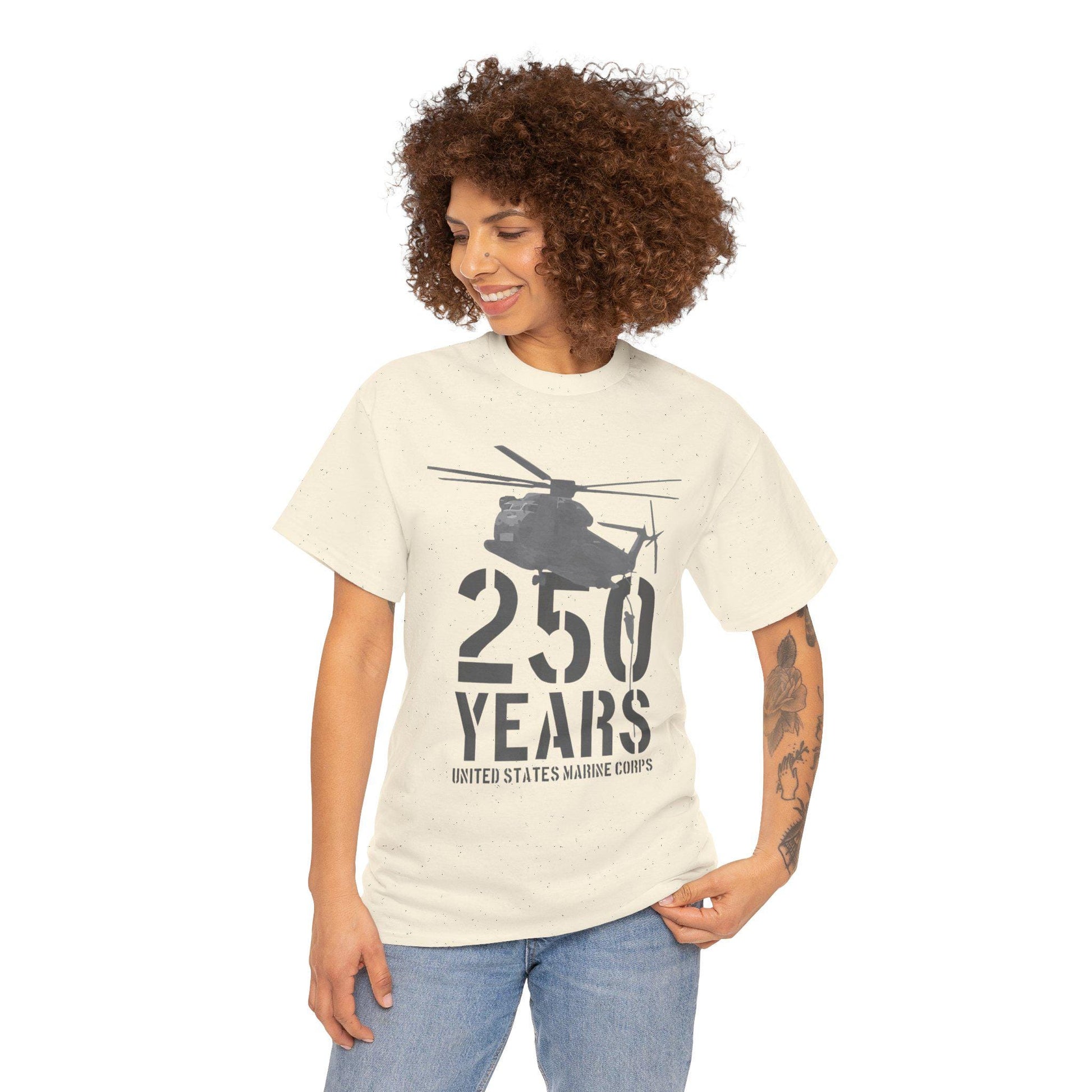250 Years Military Tee | Helicopter Graphic Shirt | 250th Anniversary Design | Veteran Gift