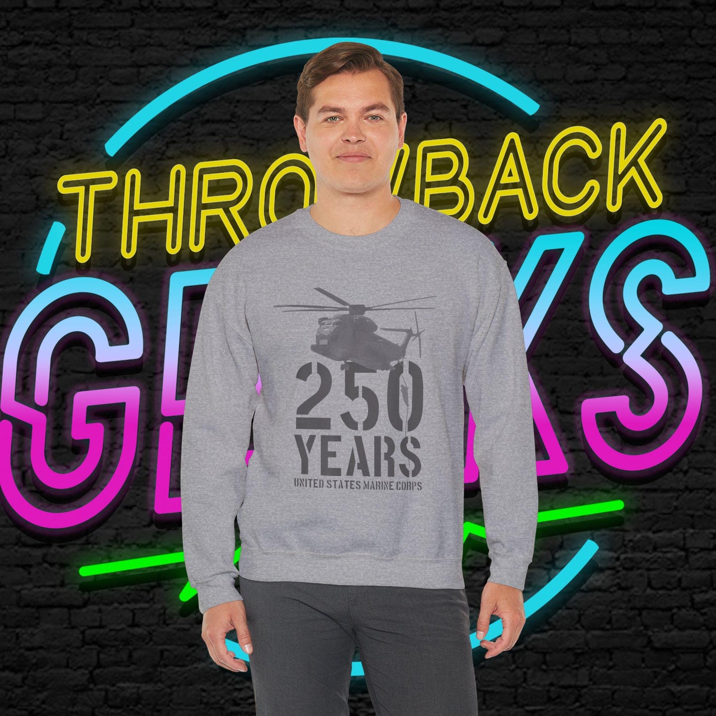 250 Years Military Sweatshirt | Helicopter Crewneck Pullover | 250th Anniversary Design | Veteran Gift