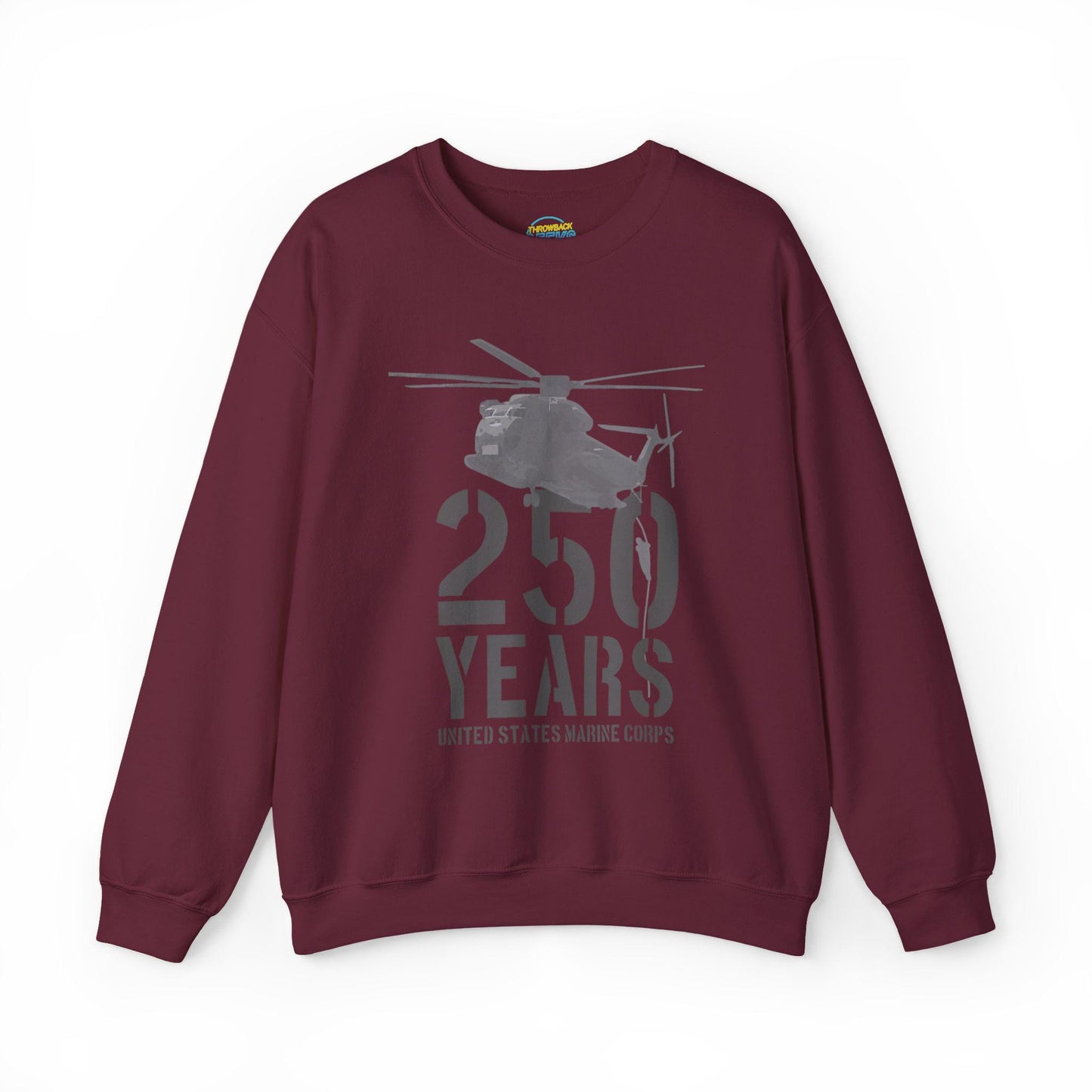 250 Years Military Sweatshirt | Helicopter Crewneck Pullover | 250th Anniversary Design | Veteran Gift